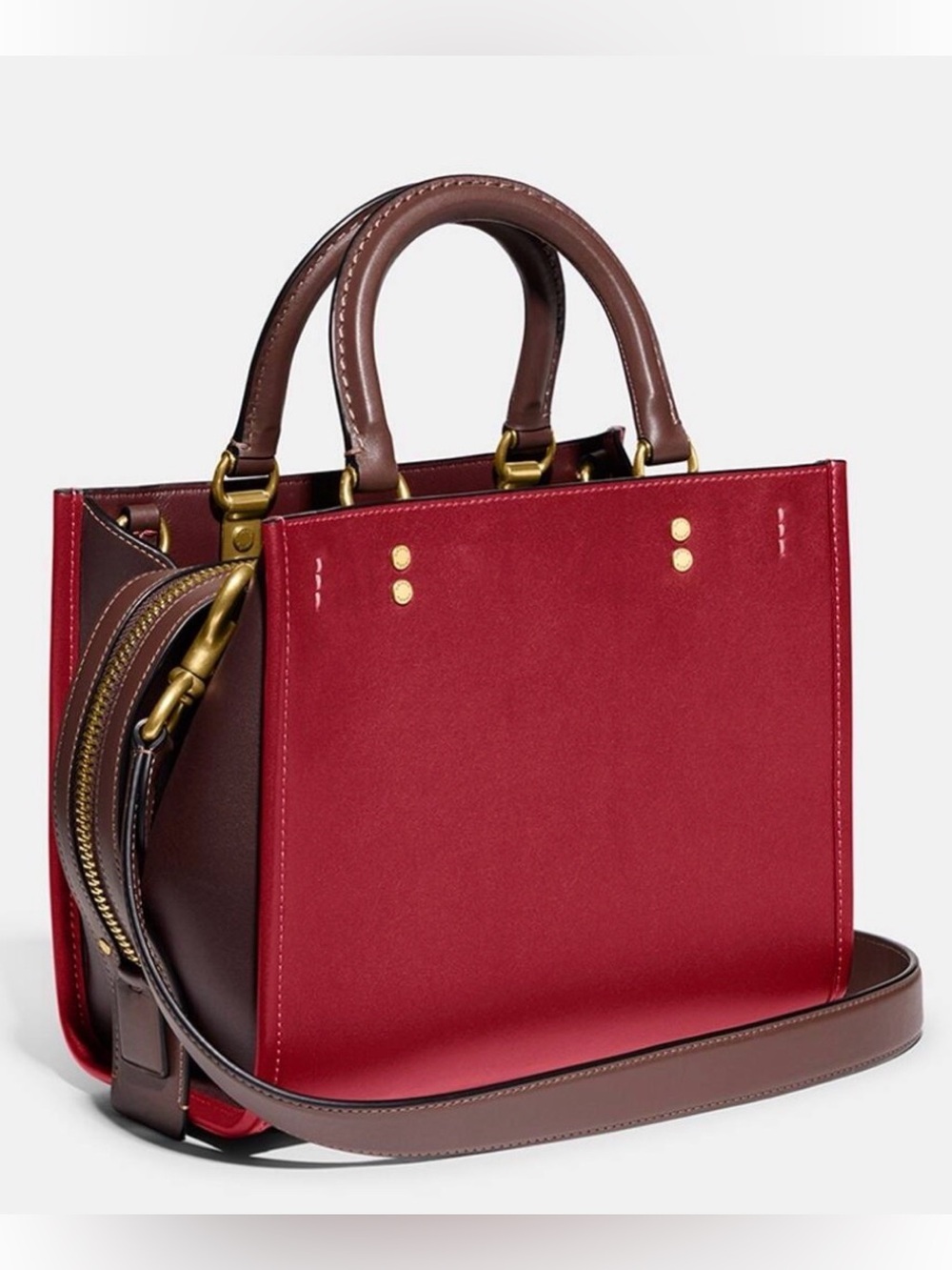 COACH Rogue 25 Brick Red Multi Leather Satchel Crossbody Bag - Picture 10 of 10